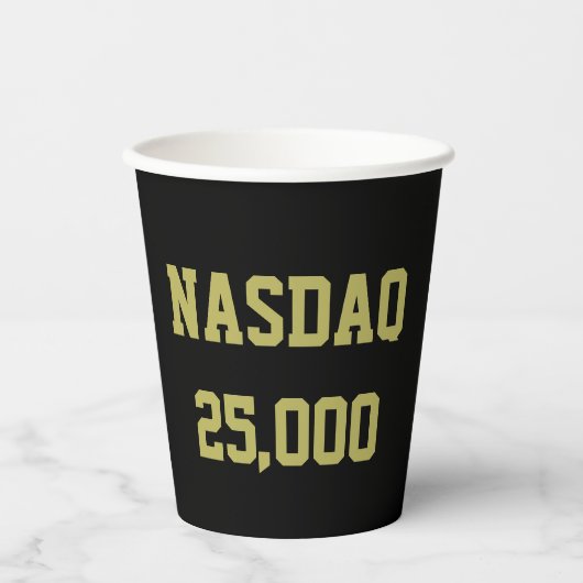 Gobelets En Papier NASDAQ 25000 Stock Market Celebration (Recto)