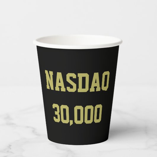 Gobelets En Papier NASDAQ 30000 Stock Market Celebration (Recto)