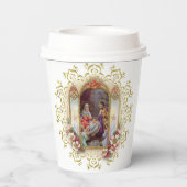 Gobelets En Papier Nativité de Noël Fête d'anniversaire pour Jésus  (Verso)