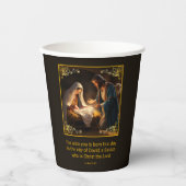 Gobelets En Papier Nativité de Noël Sainte Famille Religieuse (Recto)