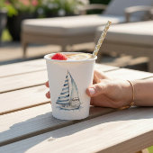 Gobelets En Papier Nautical fun "Nauti-Bouy" Sailboat baby shower