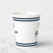 Gobelets En Papier Navy Baseball Club Custom Player Numéro et nom d'é (Gauche)