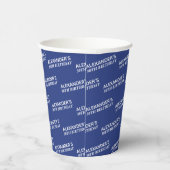Gobelets En Papier Navy Blue 30e Anniversaire Nom (Droite)