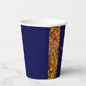 Gobelets En Papier Navy Blue & Feuilles Thanksgiving Friendsgiving (Droite)