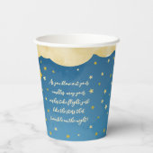Gobelets En Papier Navy Blue Gold Twinkle Little Star Paper cup (Verso)
