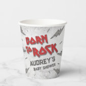 Gobelets En Papier Né à Rock - Baby shower (Recto)