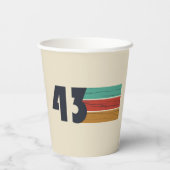 Gobelets En Papier né en 1943 anniversaire vintage (Verso)