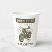 Gobelets En Papier Né Free Choppers Motorcycle Massachusetts (Recto)
