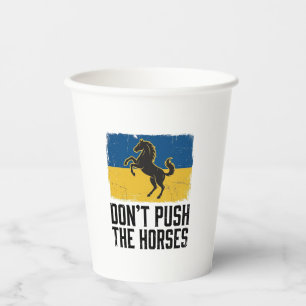 Gobelets En Papier Ne Pousse Pas Le Cheval Cheval Vintage