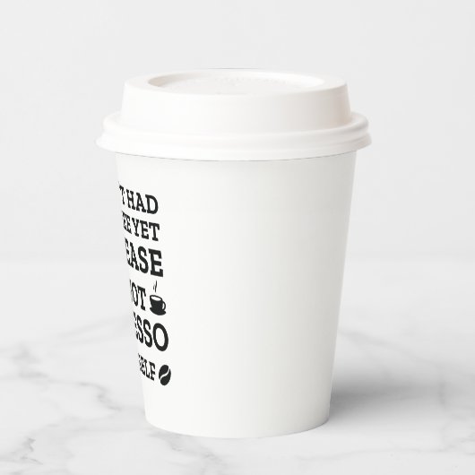 Gobelets En Papier Ne Vous Espressez Pas Vous-Même (Gauche)