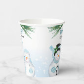 Gobelets En Papier Neige dans l'amour Mariage d'hiver (Gauche)