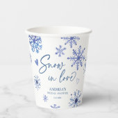 Gobelets En Papier Neige dans les flocons de neige d'amour douche de  (Recto)