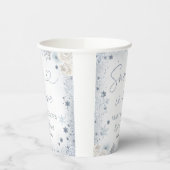 Gobelets En Papier Neige d'hiver en flocon de neige de mariage  (Gauche)