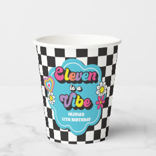 Gobelets En Papier Neon 90s Retro Eleven est un Vibe 11e anniversaire