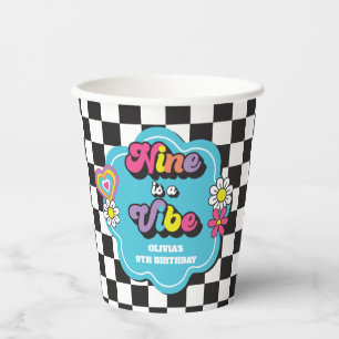 Gobelets En Papier Neon 90s Retro Nine est un Vibe 9e anniversaire