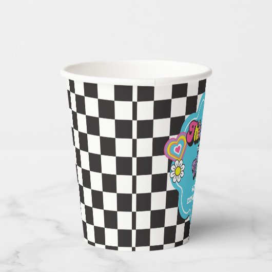 Gobelets En Papier Neon 90s Retro Thirteen est un Vibe 13e anniversai (Droite)