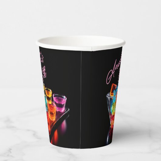 Gobelets En Papier Neon Blacklight Jelly Shots Cocktail Anniversaire (Droite)