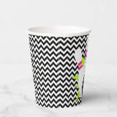 Gobelets En Papier Neon Chevron Bowling Party tasses à papier (Droite)