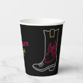 Gobelets En Papier Neon Cowboy/ Cowgirl Boot Party (Verso)