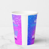 Gobelets En Papier Neon éclaire moderne 13ème anniversaire fête (Droite)