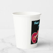 Gobelets En Papier Neon Electric Guitar Retro 80s Rock Music (Droite)