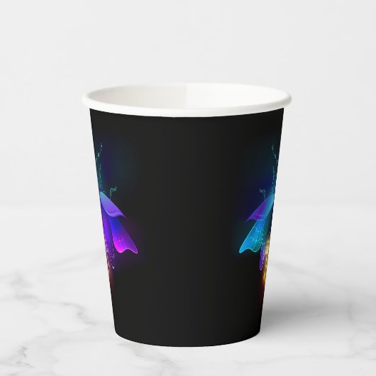 Gobelets En Papier Neon Firefly sur noir (Gauche)