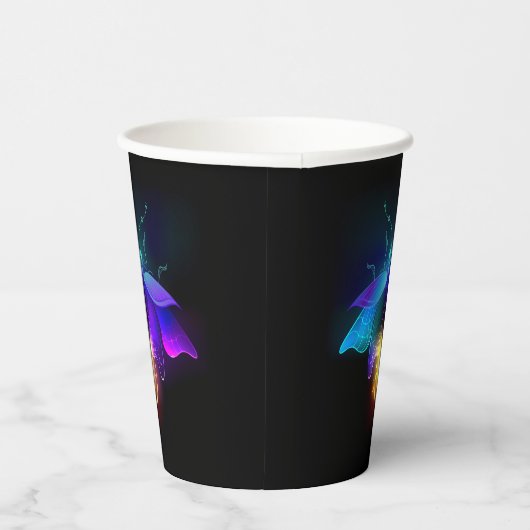 Gobelets En Papier Neon Firefly sur noir (Droite)