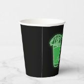 Gobelets En Papier Neon Green 21e anniversaire (Droite)