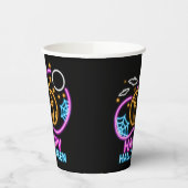 Gobelets En Papier Neon Llow Look Halloween Citrouilles chauves-souri (Gauche)