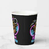 Gobelets En Papier Neon Llow Look Halloween Citrouilles chauves-souri (Droite)