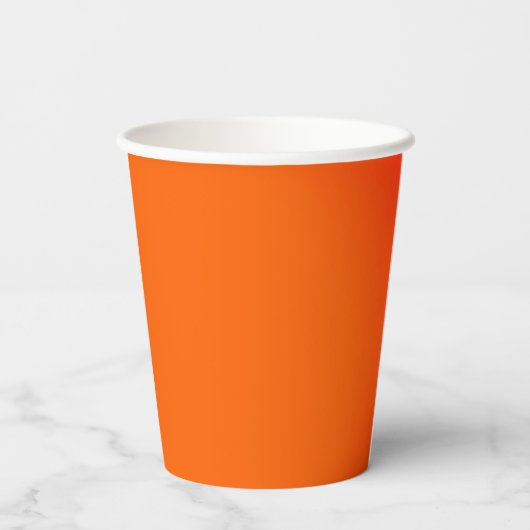 Gobelets En Papier Neon orange -add nom (Verso)