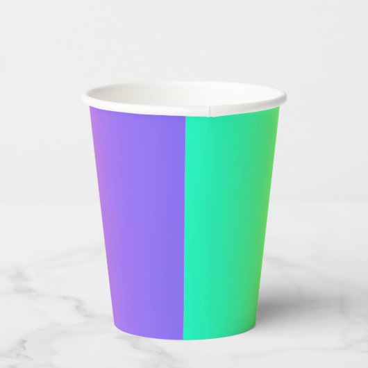 Gobelets En Papier Neon Rainbow Ombre Gradient Blur Abstract Design (Droite)