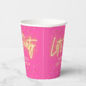 Gobelets En Papier Neon rose chaud brillant Fêtons Parties scintillan (Droite)