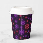 Gobelets En Papier Neon Snowflakes (Droite)