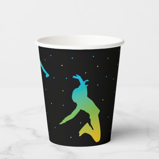 Gobelets En Papier Neon Trampoline Park Boys fête d'anniversaire (Verso)