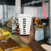 Gobelets En Papier Nettoyer Black & White Espresso Takeaway Coffeshop