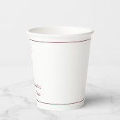 Gobelets En Papier Nettoyer la feuille blanche et rose simple | Maria (Verso)