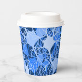 Gobelets En Papier Neural Network Blue Neurons tasse de papier (Recto)