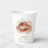 Gobelets En Papier Neutre moderne Boho Cactus Cowboy Baby shower Casq (Verso)