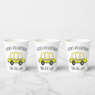 Gobelets En Papier New York City NYC Taxi Jaune Tab fête d'anniversai