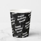 Gobelets En Papier N'importe quel âge et nom anniversaire heureux per (Droite)