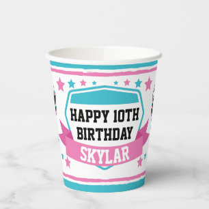 Gobelets En Papier Ninja Filles guerrières tasses de papier fête d'an