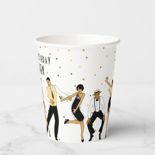 Gobelets En Papier NO AGE Art Déco/Great Gatsby/1920s Anniversaire (Gauche)