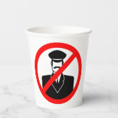 Gobelets En Papier No Chauffeur Allowed Symbol Funny Warning (Recto)