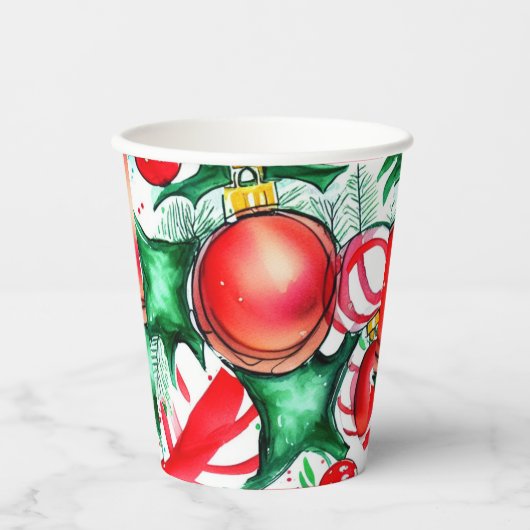 Gobelets En Papier Noël (Recto)