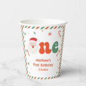 Gobelets En Papier Noël 1er anniversaire garçon (Verso)