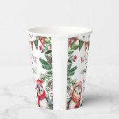Gobelets En Papier Noël 2 Anniversaire Mignonne d'hiver (Droite)