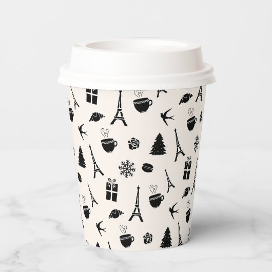 Gobelets En Papier Noël à Paris | Joyeux Noel (Verso)