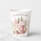 Gobelets En Papier Noël Anniversaire Chocolat Chocolat Tasses à Papie (Verso)