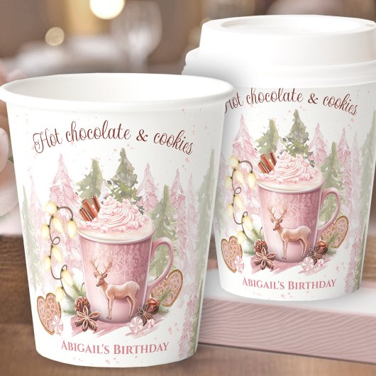 Gobelets En Papier Noël Anniversaire Chocolat Chocolat Tasses à Papie